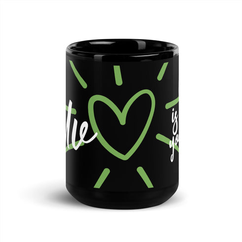 Luv Black Glossy Mug